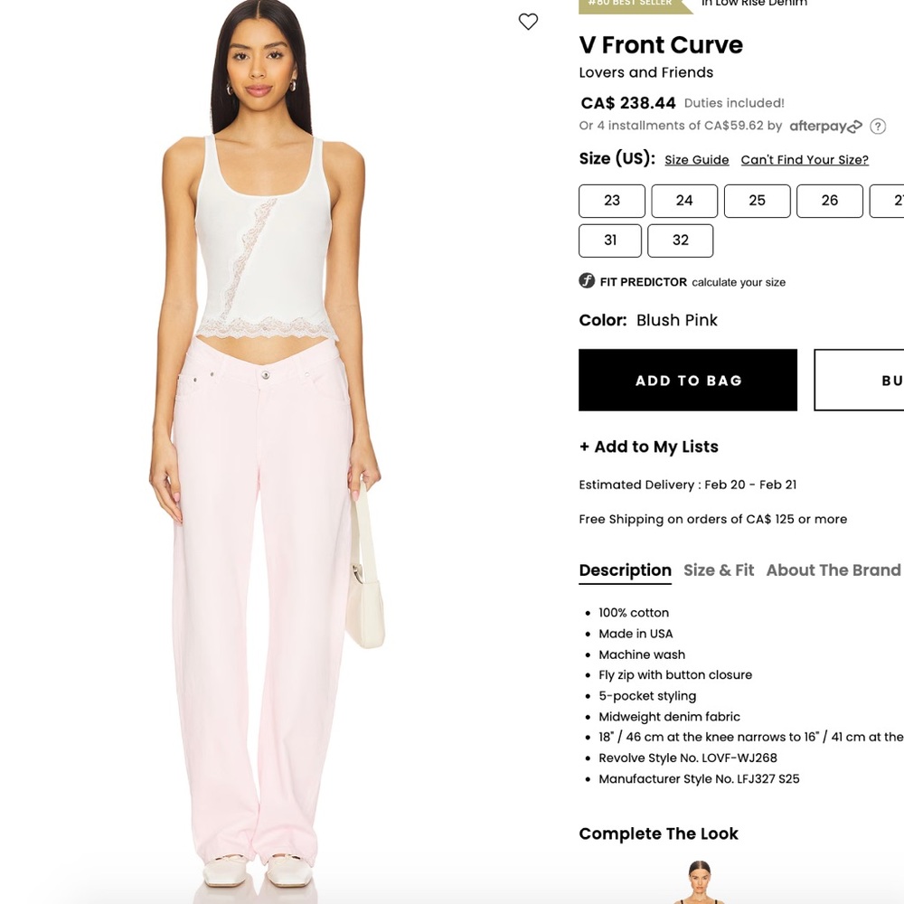 REVOLVE BABY PINK PANT